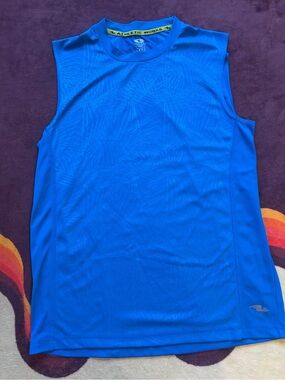 Athletic Works Men's Blue Sleeveless Performance Tank